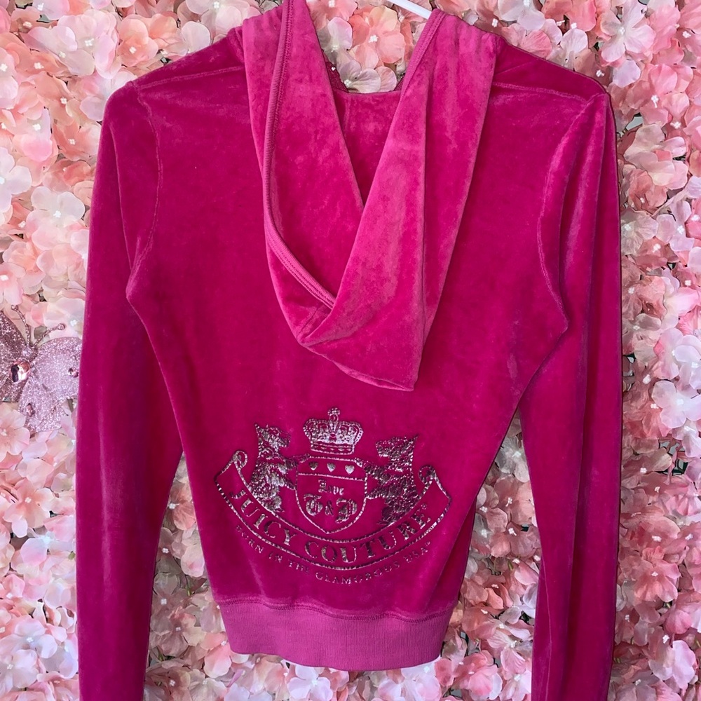Juicy Couture Fuchsia Velour Hoodie